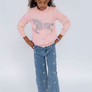 Lola + The Boys Pink Unicorn Sweater